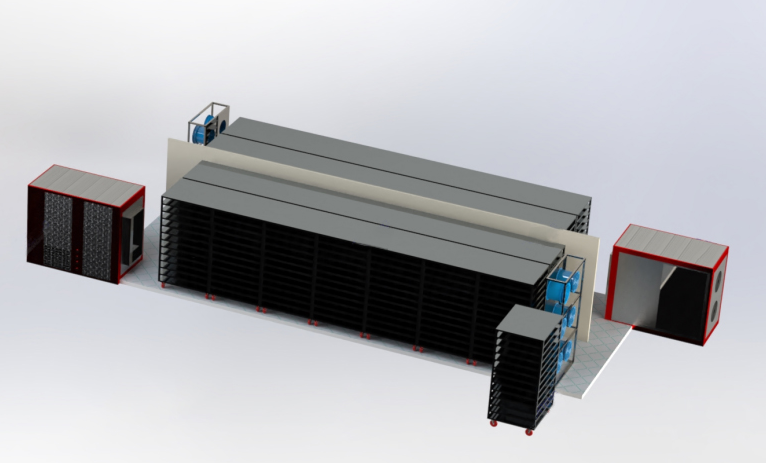 ​Intelligent Air-energy Heat Pump Trays Drying Room(pic2)
