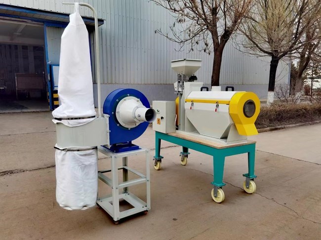 Seeds Fuzz Fluff Removing Cleaning Brush Machine for Vegetable Grain Seeds